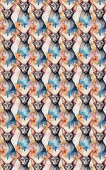 London Penny Meowdern Sphynx Wrapping Paper, Matte, 15-ft roll slide 2 of 4