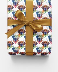 London Penny Technicolor Labrador Retriever Wrapping Paper, Glossy, 6-ft roll