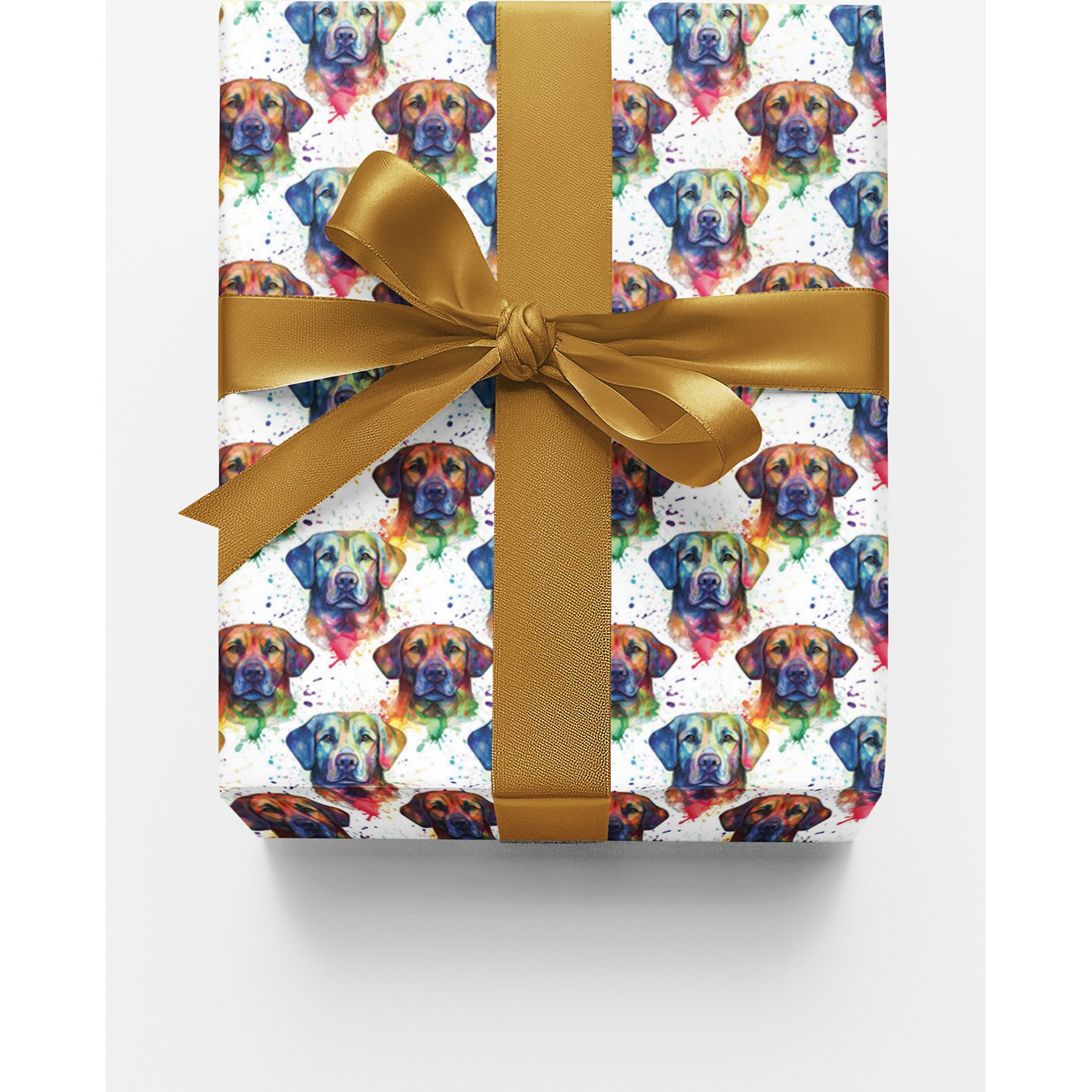 London Penny Technicolor Labrador Retriever Wrapping Paper, Matte, 6-ft roll