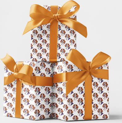 Show full view: London Penny Beagle Bounce Wrapping Paper, Glossy, 6-ft roll slide 3 of 4