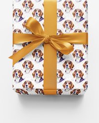 London Penny Beagle Bounce Wrapping Paper, Glossy, 6-ft roll