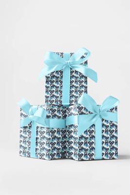 Show full view: London Penny Schnauzer Chic Wrapping Paper, Glossy, 6-ft roll slide 4 of 5