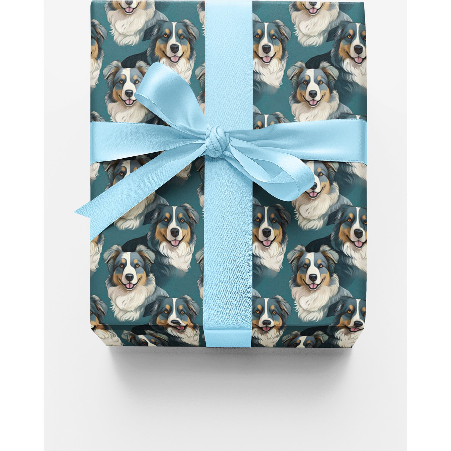 London Penny Australian Shepherd Your Heart Wrapping Paper, Matte, 15-ft roll