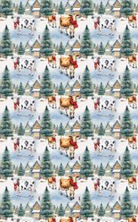 Lodon Penny Tinsel Town Cows Wrapping Paper, Matte, 15-ft roll slide 2 of 4