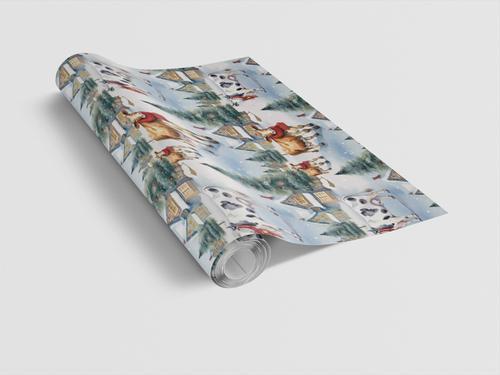 Show full view: Lodon Penny Tinsel Town Cows Wrapping Paper, Glossy, 6-ft roll slide 2 of 4