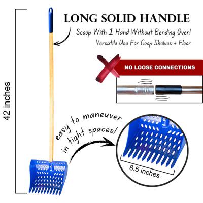 Show full view: Bee Jeweled Coop The Coop Scoop 2-in-1 Chicken Poop Scoop & Rake Sand slide 4 of 9