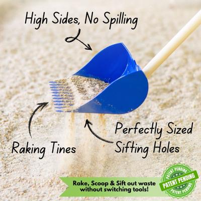 Show full view: Bee Jeweled Coop The Coop Scoop 2-in-1 Chicken Poop Scoop & Rake Sand slide 3 of 9