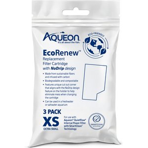 Aqueon EcoRenew Replacement Filter Cartridges, 3 count, X-Small