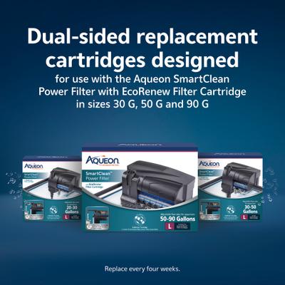 Show full view: Aqueon EcoRenew Aquarium Replacement Filter Cartridges, Black, Large, 3 count slide 6 of 11