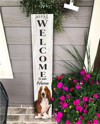 E&S PETS Basset Wooden Welcome Sign slide 2 of 6