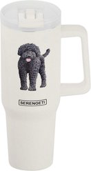 E&S PETS Labradoodle Stainless Steel Tumbler, 40-oz, Ivory