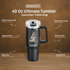 E&S PETS Australian Cattle Dog Stainless Steel Tumbler, 40-oz, Gray slide 2 of 5