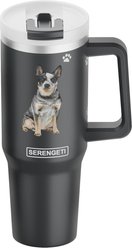E&S PETS Australian Cattle Dog Stainless Steel Tumbler, 40-oz, Gray