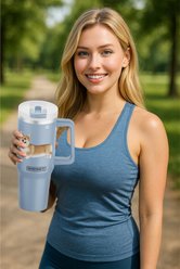 E&S PETS Welsh Corgi Stainless Steel Tumbler, 40-oz, Steel slide 2 of 5