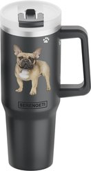 E&S PETS French Bulldog Stainless Steel Tumbler, 40-oz, Purple