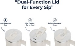 E&S PETS Australian Shepherd Stainless Steel Tumbler, 40-oz, Ivory slide 2 of 5