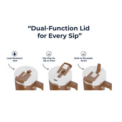 Show full view: E&S PETS Bernese Mt. Dog Stainless Steel Tumbler, 40-oz, Red slide 5 of 6