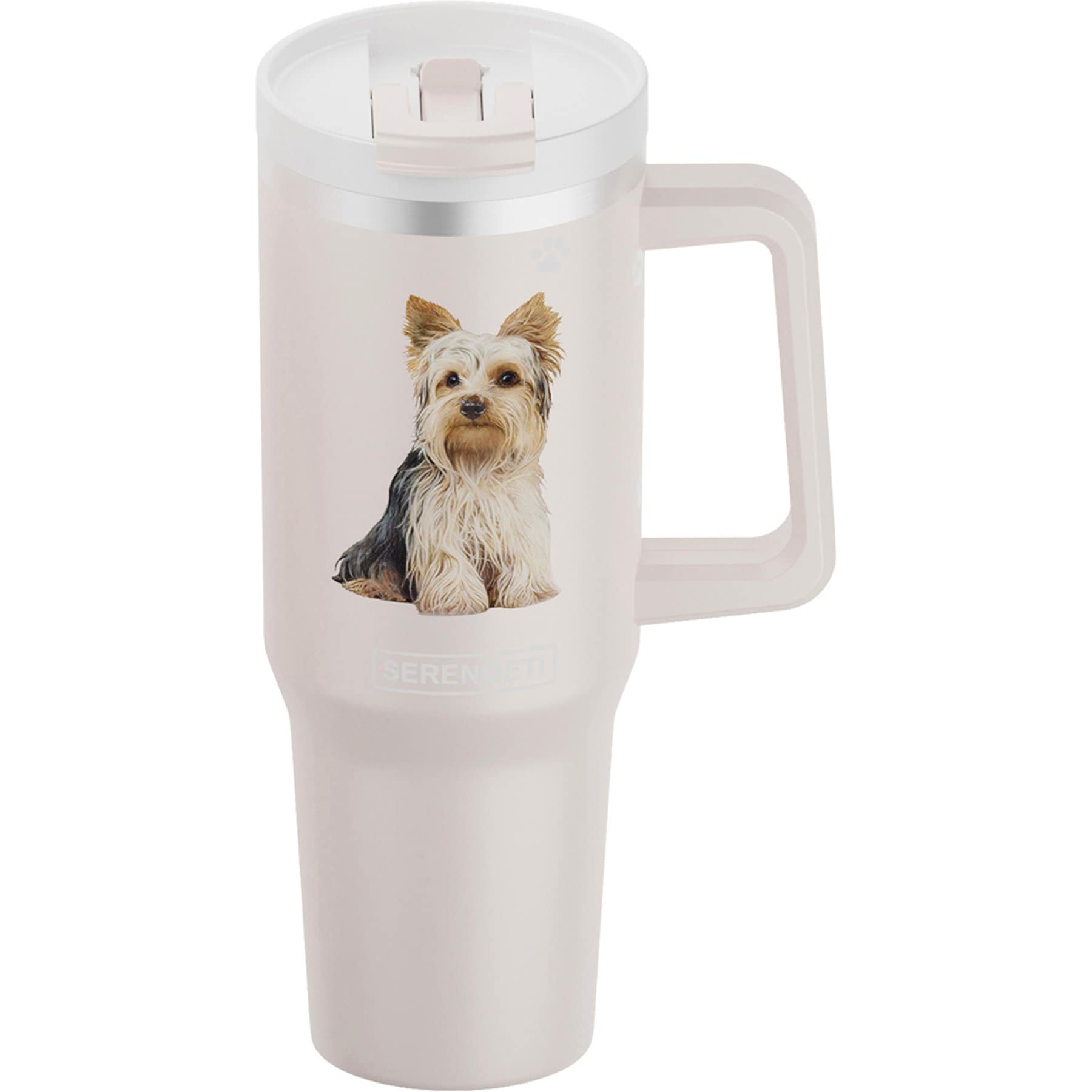 E&S PETS Yorkie Stainless Steel Tumbler, 40-oz, Pink