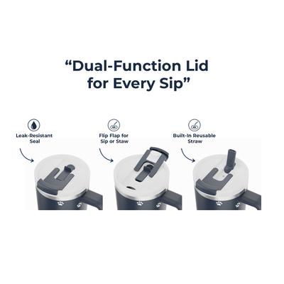 Show full view: E&S PETS Siberian Husky Stainless Steel Tumbler, 40-oz, Blue slide 5 of 6