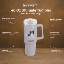 E&S PETS Border Collie Stainless Steel Tumbler, 40-oz, Purple slide 2 of 5