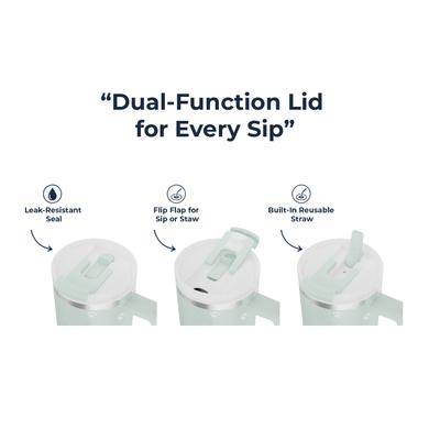 Show full view: E&S PETS Boxer Stainless Steel Tumbler, 40-oz, Green slide 5 of 6