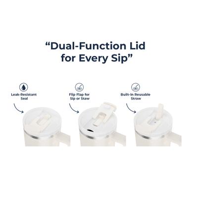 Show full view: E&S PETS Beagle Stainless Steel Tumbler, 40-oz, Ivory slide 5 of 6