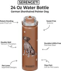 E&S PETS German Shorthaired pointer Stainless Steel Water Bottle, 24-oz, Brown slide 2 of 3