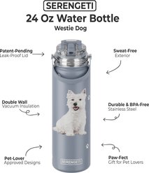 E&S PETS Westie Stainless Steel Water Bottle, 24-oz, Light Blue slide 2 of 4