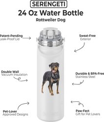 E&S PETS Rottweiler Stainless Steel Water Bottle, 24-oz, Cream slide 2 of 4