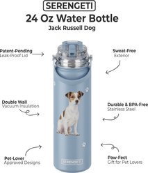 E&S PETS Jack Russell Terrier Stainless Steel Water Bottle, 24-oz, Light Blue slide 2 of 4