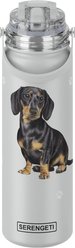 E&S PETS Dachshund Stainless Steel Water Bottle, 24-oz, Gray