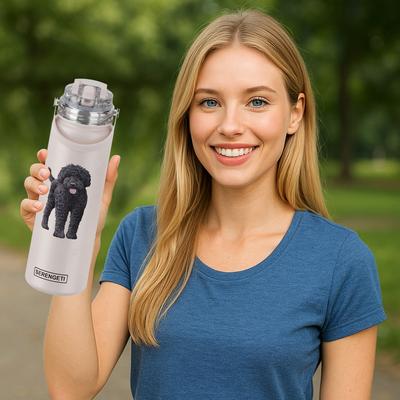 Show full view: E&S PETS Labradoodle Stainless Steel Water Bottle, 24-oz, Pink slide 4 of 5