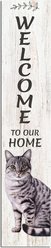 E&S PETS Silver Tabby Wooden Welcome Sign