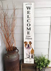 E&S PETS Bulldog Wooden Welcome Sign slide 2 of 6