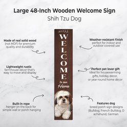 E&S PETS Shih Tzu Wooden Welcome Sign slide 2 of 6