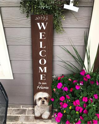 Show full view: E&S PETS Shih Tzu Wooden Welcome Sign slide 4 of 6