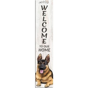 E&S PETS German Shepherd Wooden Welcome Sign