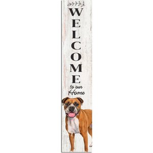 E&S PETS Boxer Wooden Welcome Sign