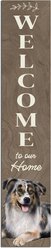 E&S PETS Australian Shepherd Wooden Welcome Sign