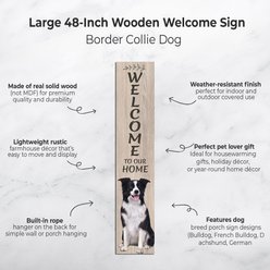 E&S PETS Border Collie Wooden Welcome Sign slide 2 of 6