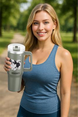 Show full view: E&S PETS Black Shih Tzu Stainless Steel Tumbler, 40-oz, Green slide 3 of 6