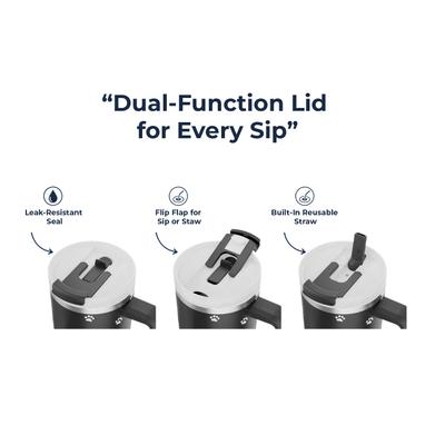 Show full view: E&S PETS Pug Stainless Steel Tumbler, 40-oz, Gray slide 5 of 6