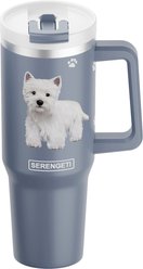 E&S PETS Westie Stainless Steel Tumbler, 40-oz, Steel