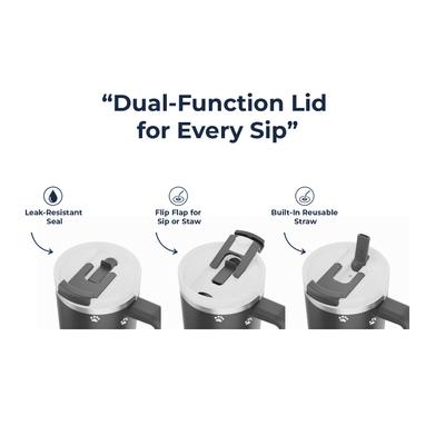 Show full view: E&S PETS Maltese Stainless Steel Tumbler, 40-oz, Gray slide 5 of 6