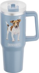 E&S PETS Jack Russel Stainless Steel Tumbler, 40-oz, Steel