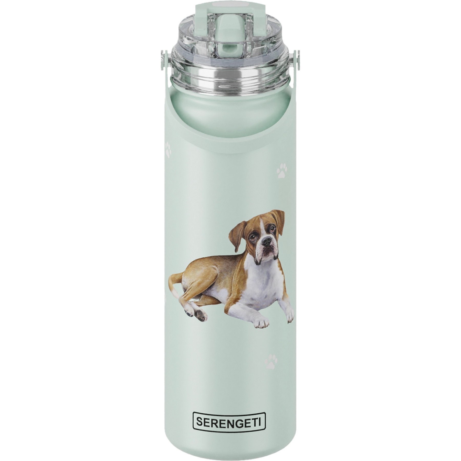 E&S PETS Boxer Stainless Steel Water Bottle, 24-oz, Teal