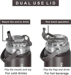 E&S PETS Poodle Stainless Steel Water Bottle, 24-oz, Light Blue slide 2 of 4