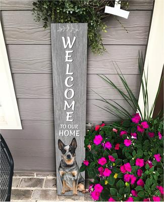 Show full view: E&S PETS Australian Cattle Dog Wooden Welcome Sign slide 4 of 6
