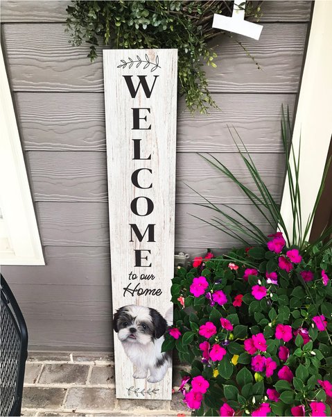 E&S PETS Black Lab Wooden Welcome Sign