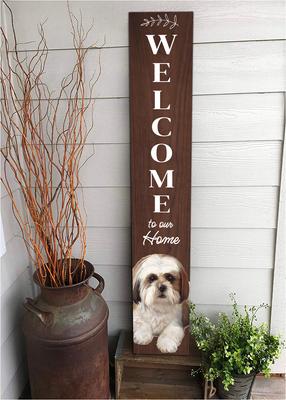 Show full view: E&S PETS Shih Tzu Wooden Welcome Sign slide 5 of 6